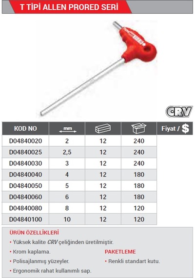 Dht Alyan T Tipi Allen Prored Seri 6 Mm D04840060