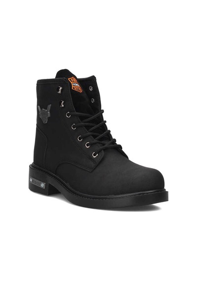 Kocamanlar Unisex Kışlık Uzun Dayanıklı Kauçuk Taban Bot Outdoor Postal Bot Siyah