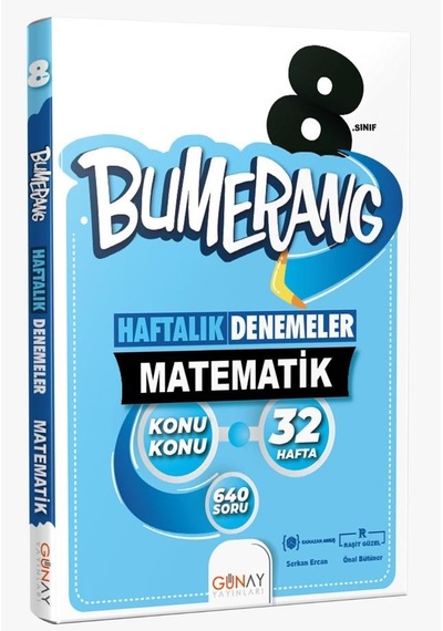 Günay Bumerang 8. Sınıf Matematik Konu Konu 32 Haftalık Denemeler