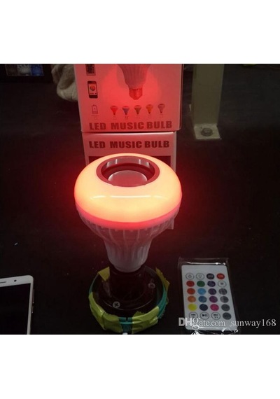 Bluetoothlu Hoparlörlü Led Ampul Kumandalı 16 Renkli Disko Ampul