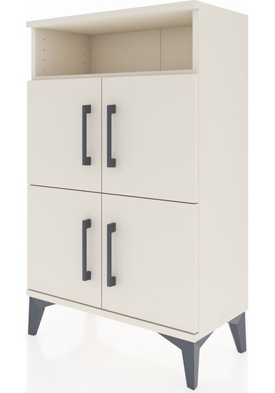 Arges Komodin Tek Raflı 4 Kapaklı 60x30x96 Aytaşı-aytaşı Aytaşı