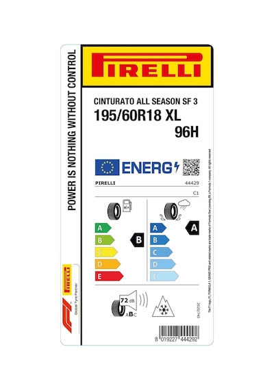 Pirelli 195/60R18 96H XL Cinturato All Season SF3 Dört Mevsim Lastiği 2025