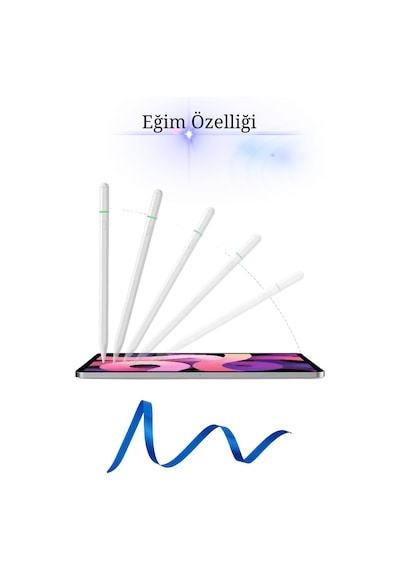 Apple Uyumlu iPad  Mini 6. Nesil Pencil Usb-c Avuç İçi Red Eğim Bluetooth Özellikli Tablet Kalemi