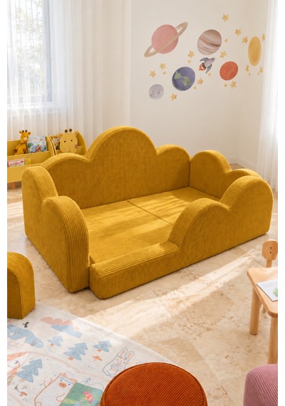 Funbed Junior Bulut Tasarımlı Çocuk Yatağı, Karyola Ve Oyun Matı Seti Hardal - 938609351 Funbed Junior Bulut Tasarımlı Çocuk Yatağı, Karyola Ve Oyun Matı Seti Hardal - 938609351