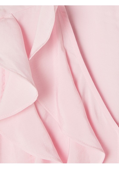 Lcw Studıo Pembe Modal Karışımlı Fırfırlı Bluz
