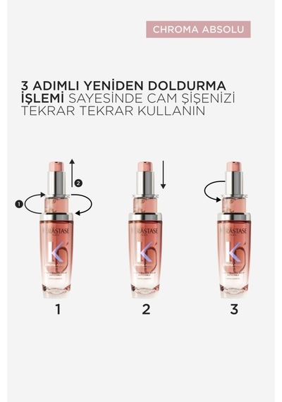 Kerastase Chroma Absolu L'huile Chroma Eclat Boyalı Saçlar Için Yedek Şişe Bakım Yağı 75 Ml