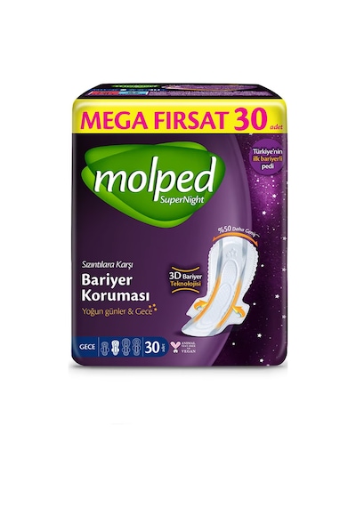 Supernıght Mega 30 Lu Extra Long Gece 3d Bariyer Koruma