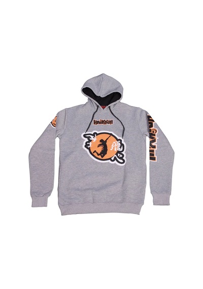 Haikyu No:2 Kapüşonlu Sweatshirt Gri Çok Renkli