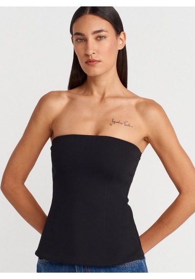 Straplez Top - Siyah