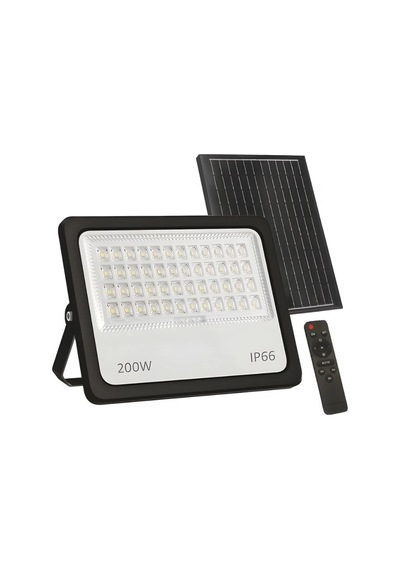 200w Kumandalı Led Solar Projektör + 3m. Lamba Direği