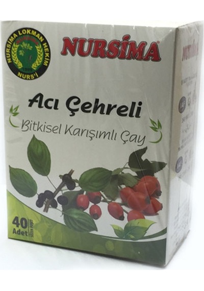 Nursima Acı Çehreli Bitkisel Karışımlı Süzen Poşet Çay 40'lı