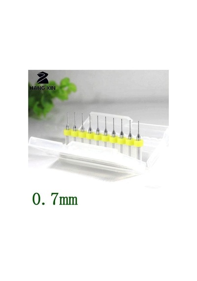Tungsten Karbür Uçlu Freze Pcb Mikro/mini Matkap Uç 0,7mm X 10 Lu Set