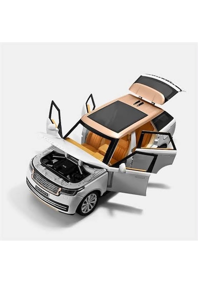1:24 Ölçek Sesli Ve Işıklı 6 Kapı Açılır Şarj İstasyonlu Standlı Range Rover Suv Model Araba