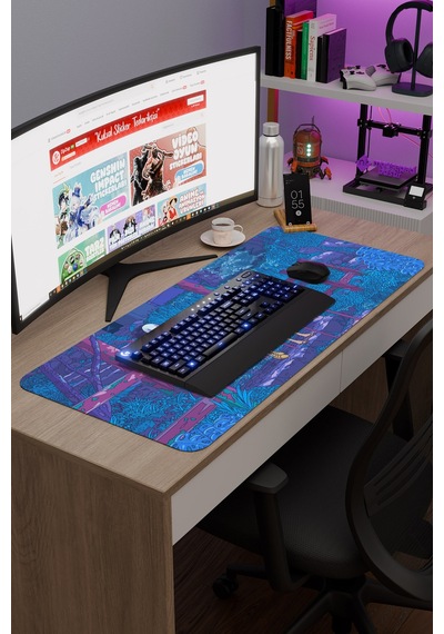 Spirited Away Kaymaz Dikişli Kauçuk Oyuncu Mousepad V2 - 90x40 Xxl Gaming Mouse Pad Fare Altlığı