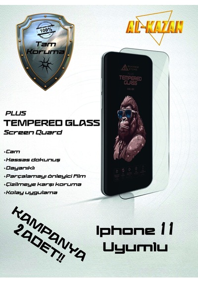 Pp Apple Uyumlu iPhone 11 Şeffaf Kırılmaz Ekran Koruyucu 2'li Paket Ultraince, Antiçizik&darbeye Dayanıklı 65639991