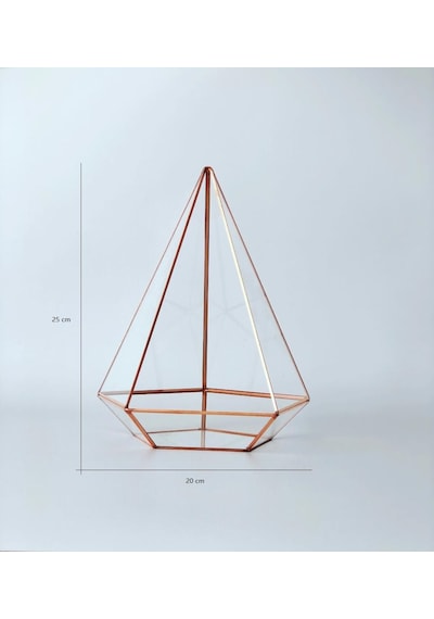 Dekoratif Cam Fanus - Geometrik Cam Fanus - Teraryum Cam Fanus (489239544)