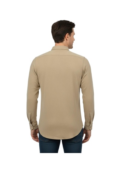 Advante Erkek Kışlık Silim Fit Kaşkorse Dokuma Gömlek Bgl-st04935 Taş
