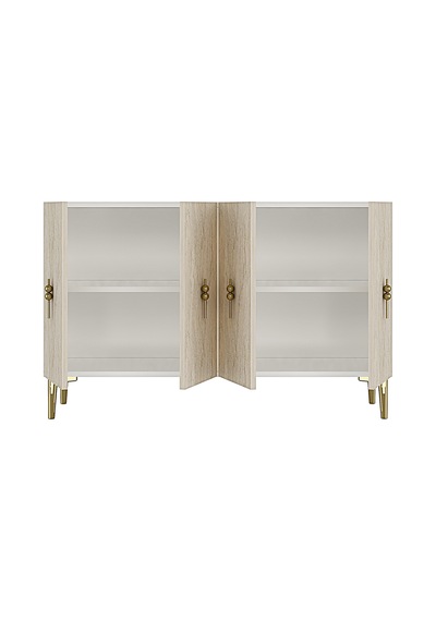 Ka1217btg Salkım Konsol Ve Tv Sehpası Beyaz-traverten-gold 120cm