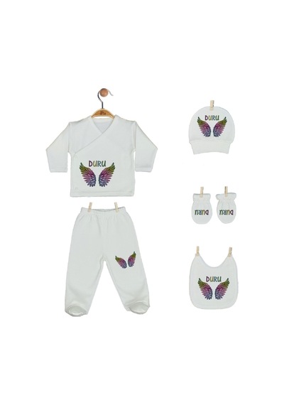Pia Baby Gl 2207 İsme Özel Yastık Zıbın Set Krem