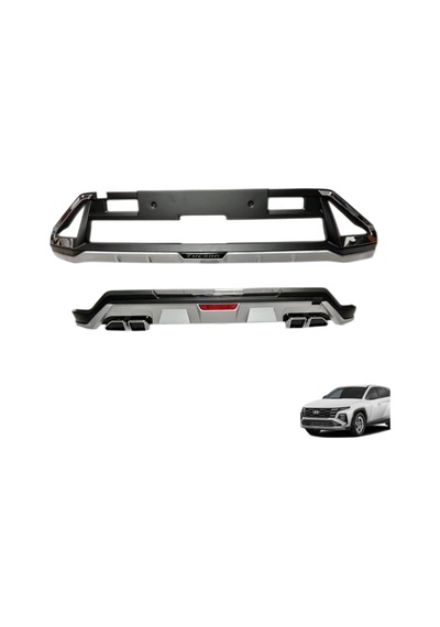 Autogp Hyundai Tucson Ön Arka Tampon Koruması Difüzör 2024+ Makyajlı Model