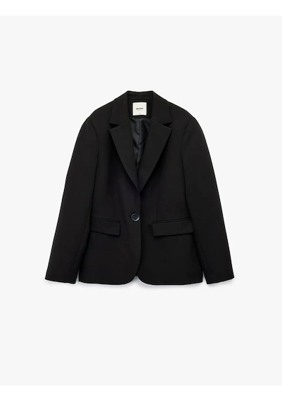 Koton Cepli Düğmeli Kruvaze Siyah Kadın Blazer Ceket 6wak50060uw Siyah