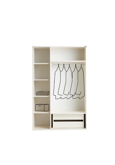 Pema Home Favori %100 Mdf Membran 3 Kapaklı Dolap Gardırop Ceviz
