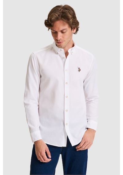 U.s. Polo Assn. Erkek Beyaz Gömlek Basic 50322343-vr013