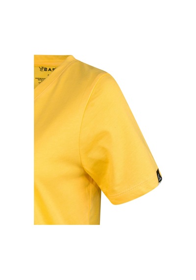2as Alone Baskılı V Yaka Kadın T-shirt 406 Sarı