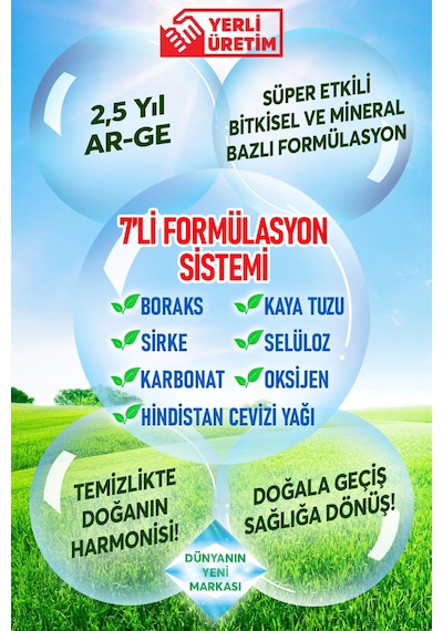 % 100 Doğal Bitkisel Sıvı Çamaşır Deterjanı Tüm Renkler-kokusuz 2200 ML