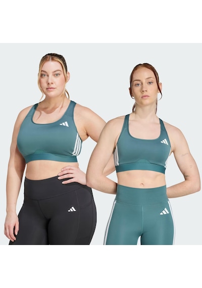Adidas Powerreact Train Medium Support 3 Stripes Kadın Büstiyer C-adıjy2117b30a00 Mavi