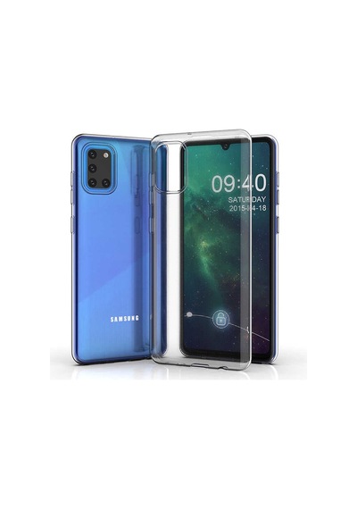 Galaxy Uyumlu A31 Kılıf Zore Süper Silikon Kapak Renksiz
