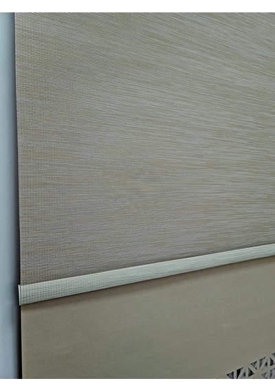 Bbb Çift Mekanizmalı Lazer Kesim Tül Ve Stor Perde Mlt1045 Sütlü Kahve