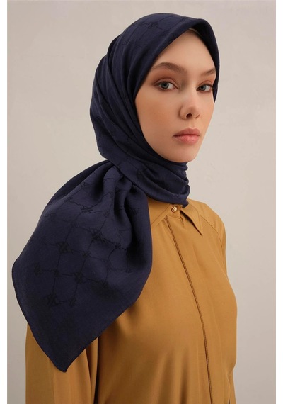 Armine Lyocell Eşarp 4 Açık Lacivert