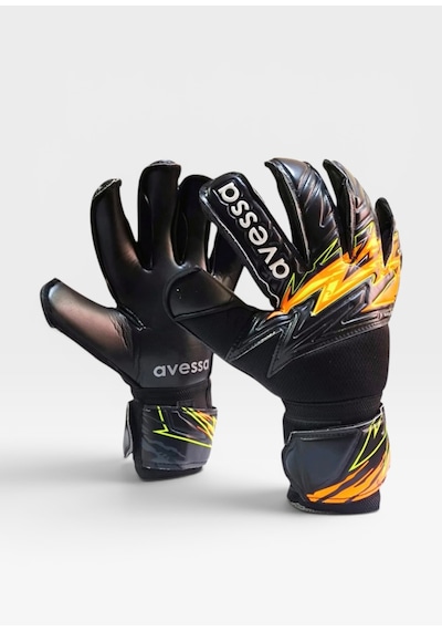 Avessa Gk-300 Profesyonel Kaleci Eldiveni %40 German Latex Yüksek Tutuş Futbol Eldiveni sarı