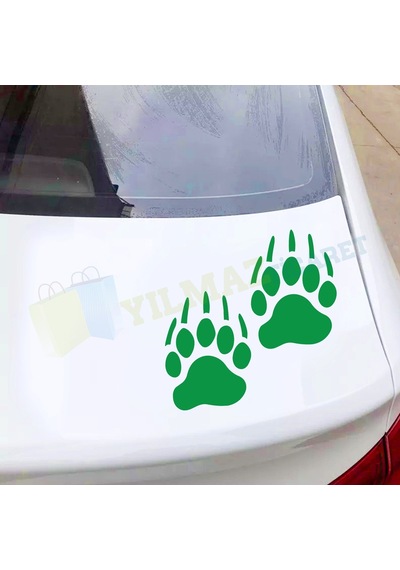 Ayı Pati Pençe 4X4 Off Road Yaban Oto Sticker Yapıştırma 2 Adet