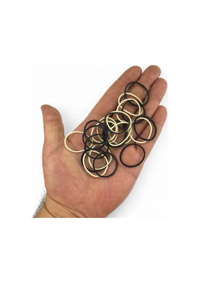 Ekoset 1000 Adet Küçük Paket Lastiği Siyah Beyaz 40 MM