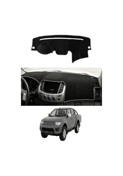 Mitsubishi - L200 2005-2015 Uyumlu Torpido Koruma Kılıfı - Gri Şeritli