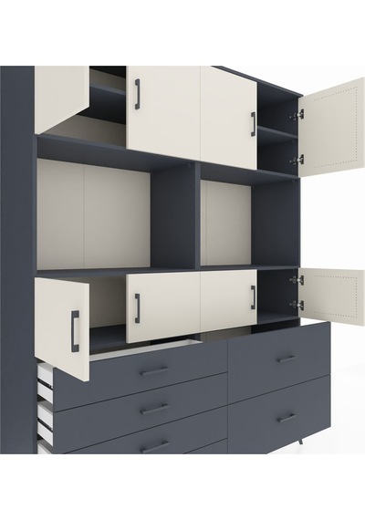 Hyperion Gardrop 8 Raflı 6 Çekmeceli 8 Kapaklı 176x44x221 Antrasit-aytaşı/antrasit Aytaşı/antrasit Hyperion Gardrop 8 Raflı 6 Çekmeceli 8 Kapaklı 176x44x221 Antrasit-aytaşı/antrasit Aytaşı/antrasit