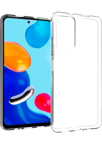 Xiaomi Redmi Note 11S ile Uyumlu Kapak 1mm Süper Silikon Şeffaf Kılıf