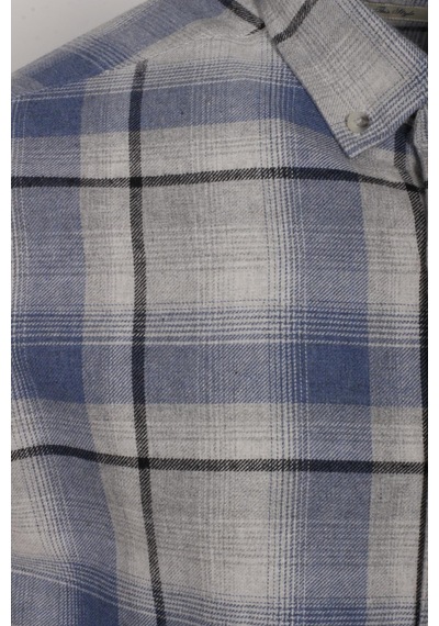 Erkek Gömlek Mavi Uzun Kol Ekose Kareli Flanel Yün Tuşeli Slim Fit Düğmeli Yaka Shirt Ncs Jeans 7269-mavi Mavi Erkek Gömlek Mavi Uzun Kol Ekose Kareli Flanel Yün Tuşeli Slim Fit Düğmeli Yaka Shirt Ncs Jeans 7269-mavi Mavi