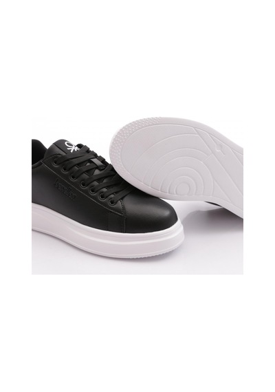 Benetton Bni-12098 Kadın Sneaker Ayakkabı Siyah Beyaz