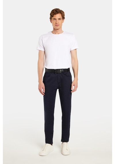Tudors Erkek Regular Fit Rahat Kesim Mevsimlik Kanvas Lacivert Pantolon-34478 Lacivert