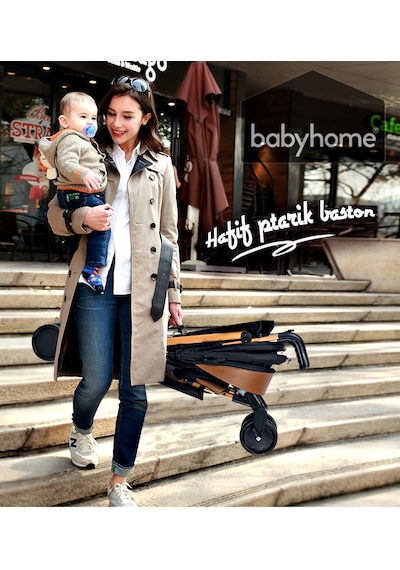Baby Home 107 Clark Tam Yatar Alüminyum Baston Bebek Arabası
