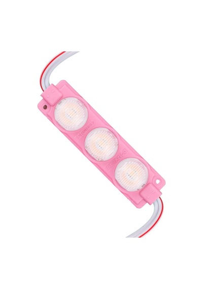 12 Volt 3 Watt Pembe Led Modül - 74x20 Mm - 3030 Çip Diğer