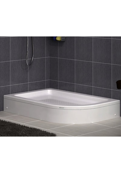 Shower 80X140 Oval Asimetrik Duş Teknesi