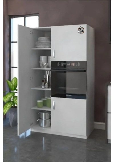 Tamamı Mdf Maxi Ankastre Fırını Dolabı 3 Kapaklı Çok Amaçlı Mutfa