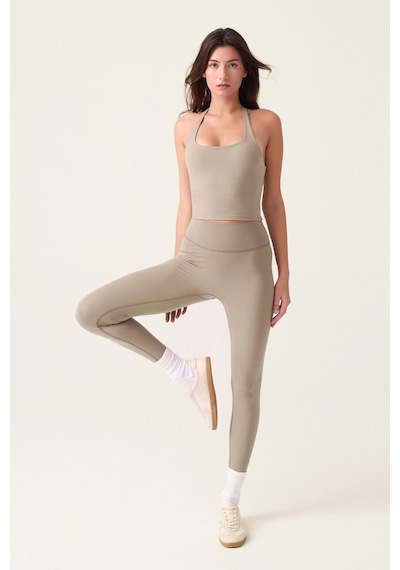Los Ojos X Ece Vizon Yüksek Bel Spor Tayt Mono Leggings Vizon