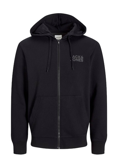 Jack & Jones Jjecorp Logo Sweat Zıp Hood Noos Siyah Erkek Sweatshirt 12265177