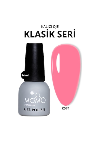 Momo Professional Kalıcı Oje K074 Canlı Pembe 14 Ml