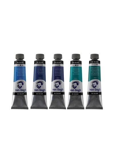 Talens Van Gogh Yağlı Boya 40ml - Mavi Renk Tonları 5'li Set 2 Çok Renkli